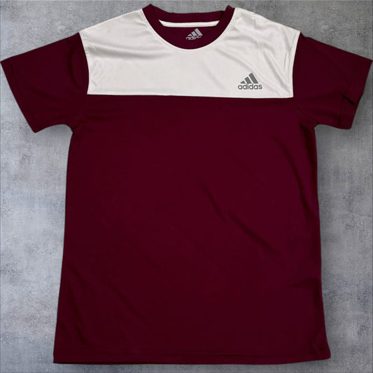 ADDAS Plain Dri-Fit Maroon and White