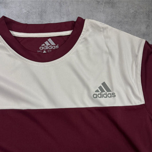 ADDAS Plain Dri-Fit Maroon and White