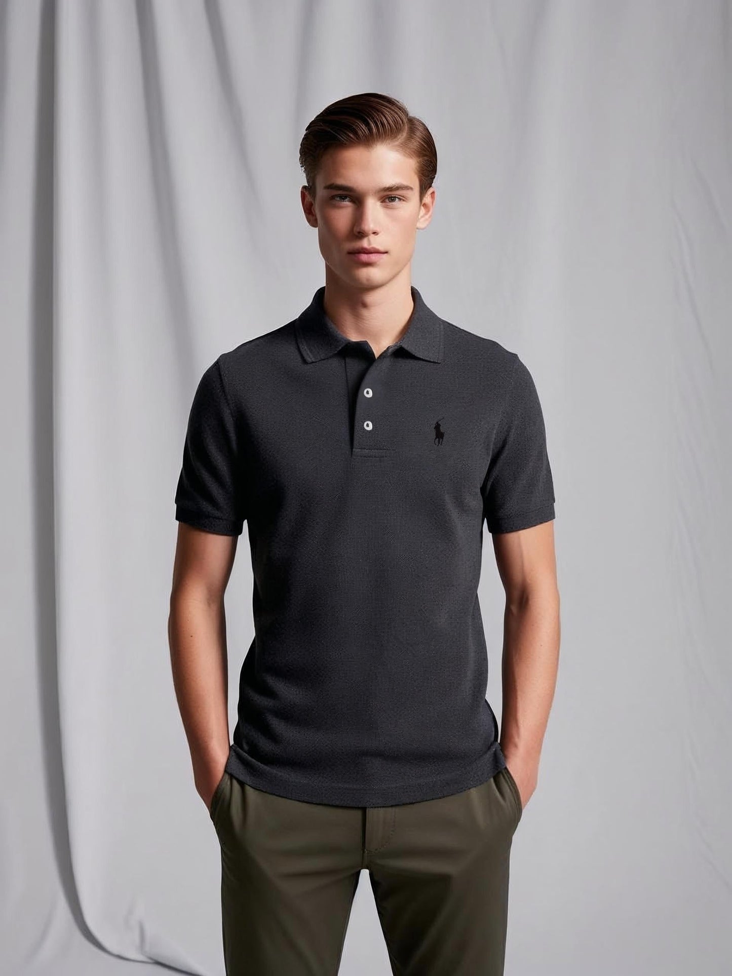 RL Polo Shirt Charcoal